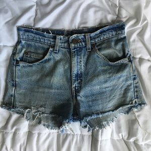 Levi’s high-rise cut-off shorts, 29W 30L